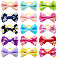 Small Daisy Pet Head Rope Pastoral Style Cat Dog Head Flower Rubber Band