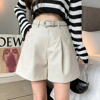 Casual Loose A-line PU Leather Boot Pants