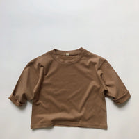 Children's Long-sleeved Base Cotton T-shirt