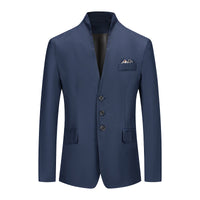 Men's Solid Color Three-button Suit