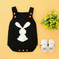 Cartoon Rabbit knitted Strap One-Piece Climbing Suit