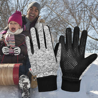 Warm And Cold Resistant Touch Screen Full-length Cycling Gloves In Winter