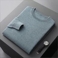 Men's Round Neck Basic Inner Match Thin Middle-aged And Elderly Bottoming Shirt Sweater