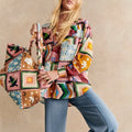 Fashionable All-match Printed Casual Cardigan Lapel Single Breasted Shirt