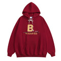 Silver Fox Velvet Heavy Velvet Padded Hooded Sweatshirt Men