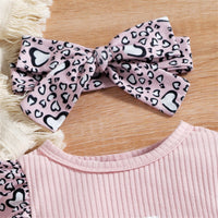Baby Girls Leopard Print Romper With Headband