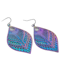Retro, Exaggerated-style European And American Colorful Hollow-out Flower And Leaf Pendant