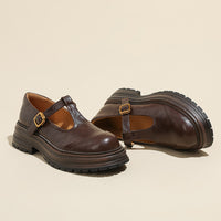 Vintage Mary Jane Hepburn Style T-strap Pumps Women