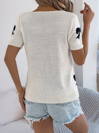 Womens Casual Sexy Color Block Bow Tie Knit Vacation Cardigan