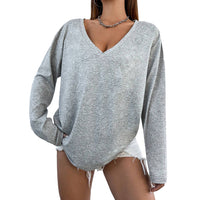 Women's Solid Color Simple And Versatile T-shirt