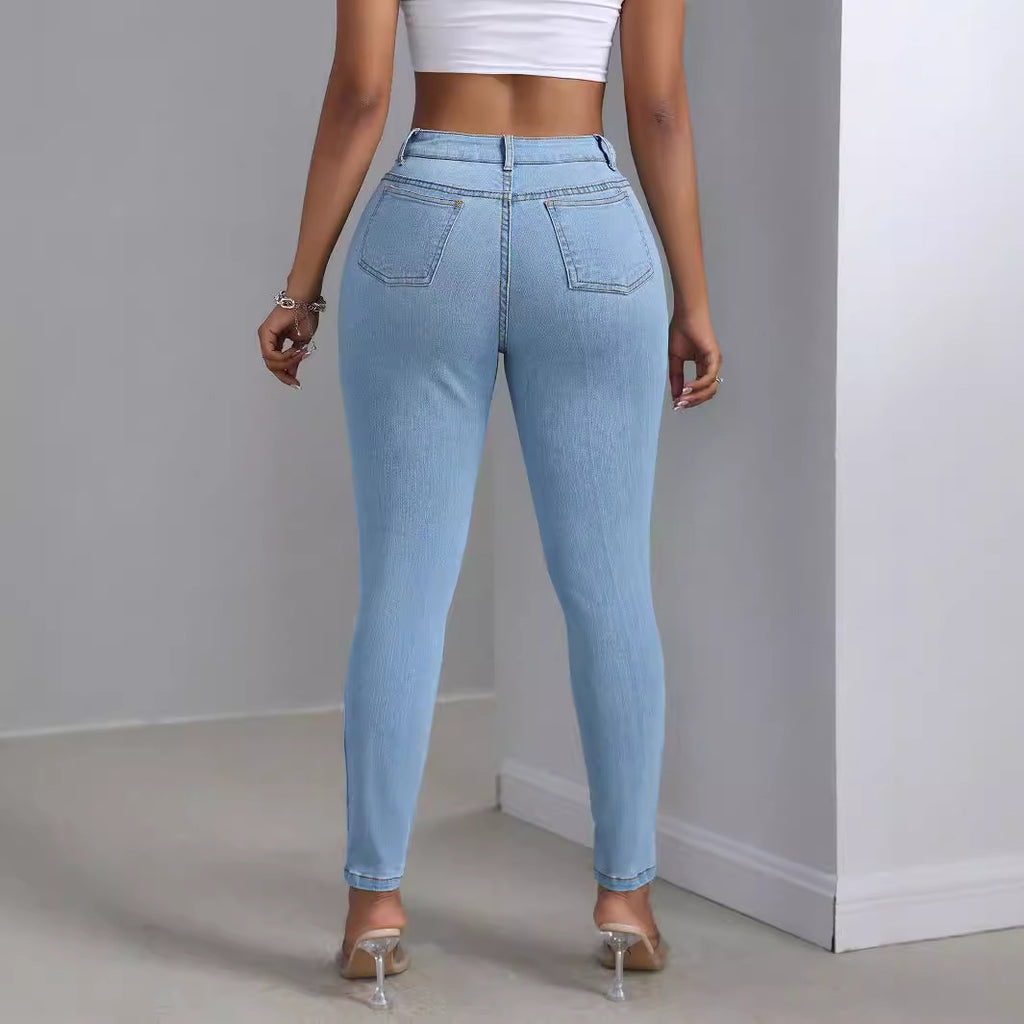 Fashion Personality Women's Ripped Jeans Trousers