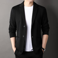 Solid Color Button Fashion Men's Casual Cotton Jacket