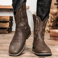 Retro Autumn And Winter Western Cowboy Worker Boot