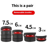 Height Increasing Insole For Women Invisible Comfortable Height Increasing Insole Men Sweat Absorbent