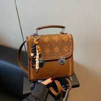 Bag Messenger Bag Women's Simple Small Square Bag Texture Backpack