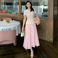 Womens Sequined Patchwork Chiffon Fake Two-Piece Long Dress