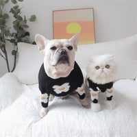Pet Sweater Autumn And Winter Thick Warm Flowers