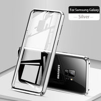 Transparent Double-sided Magnetic Absorbing Glass Anti-falling Toughened Film Mobile Phone Case