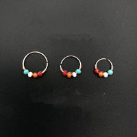 Stainless Steel String Beads Winding Nose Ring Human Body Piercing Accessories