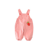 Baby Cotton Suspender Pants Spring New Baby Girl Cartoon Rabbit Ear Pants