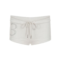 Tight-fitting Hot Pants With A Low Waist And Rhinestone Detailingperfect For Summer