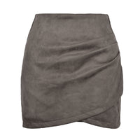 Solid Color Sheath Skirt Autumn And Winter Irregular Women's Clothing