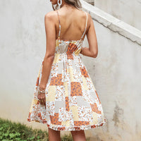 Loose-fitting Floral Print Slip Dress