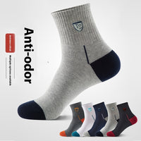 Sports Mid-calf Basketball Deodorant Men's Socks