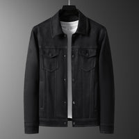 Fashion Retro Trend Slim Fit Handsome Casual Turn-down Collar Coat Men