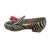 Spring And Autumn Tassel Low Heel Round Head 40-43 Low-cut Plus Size Leopard Print Casual Loafers