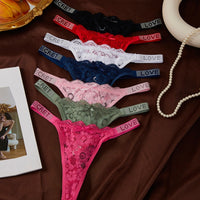 Lace Sexy Panties For Women Fashionably Embellished With Hot-fix Crystals