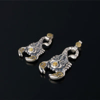 S925 Silver Modeling Item Ornaments Models Do Old Retro Flame Scorpion Thai Silver Pendant