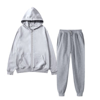 Men's Sports Fleece Suit Solid Color