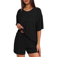 Simple Solid-Color Summer Commuter Loungewear Set