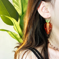 Strawberry Slices Fruit Stud Earrings For Women