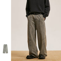 Trendy Retro Washed Jeans Men And Women Trendy Baggy Straight Trousers