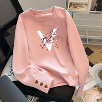 Versatile Crew-neck Sweatshirt For Women