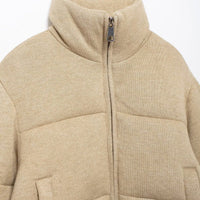 European And American Fashion Stand Collar Long Sleeve Cotton Jacket Coat