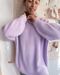 Idle Style Loose Soft Thickened Round Neck Sweater