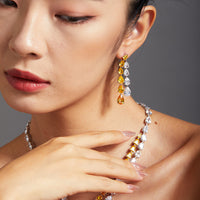 Double-layer Waterdrop Earrings 18K Gold-plated