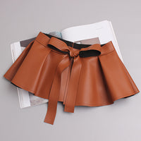 Foliage Skirt With Tie And Bow Decoration Skirt With Wide Waistband