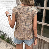 Printed Crew-neck Shirt Springsummer Vintage Short Sleeves