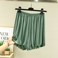 Summer High-waist Loose-fitting Skirt-trousers Capri Pants Wide-leg