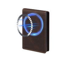 Smooth Leather Button-operated Automatic Pop-up Card Case With Elastic Band Wallet