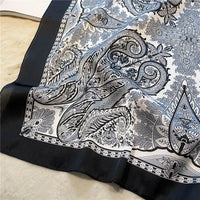 Women's Vintage Printed Silk Scarf