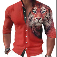 Men's Shirt Stand Collar Printing