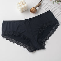 Lace Women's Ice Silk Underwear Design Sense Low Waist Plus Size Briefs