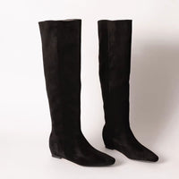 Retro Style Square Toe Bottom Tall Knight Boots over the knee