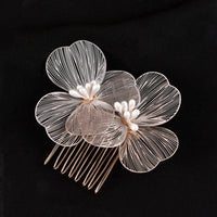Bridal Headdress Super Fairy Golden Flower Comb