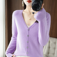 Spring And Summer New V-neck Cardigan Loose Plus Size Women's Clothing